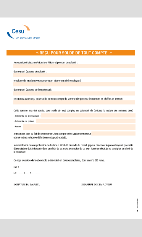 Re U De Solde De Tout Compte Pdf